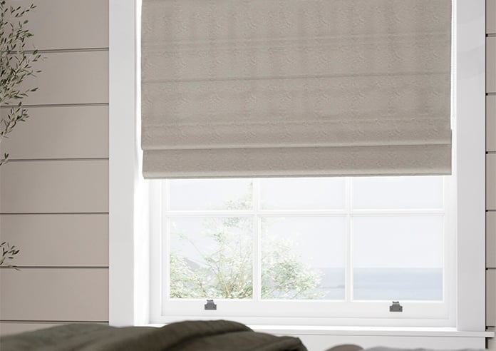 Lucerne Faux Silk, Lunar Grey - Roman Blind - Image 5